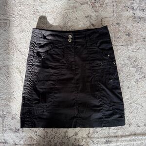 Black Y2K Cargo Mini Skirt Utility Skater Style